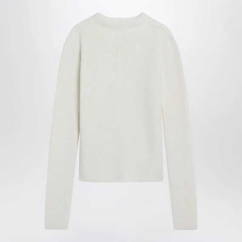 WHITE RIBBED ALPACA BLEND SWEATER sold by Lord & Taylor
