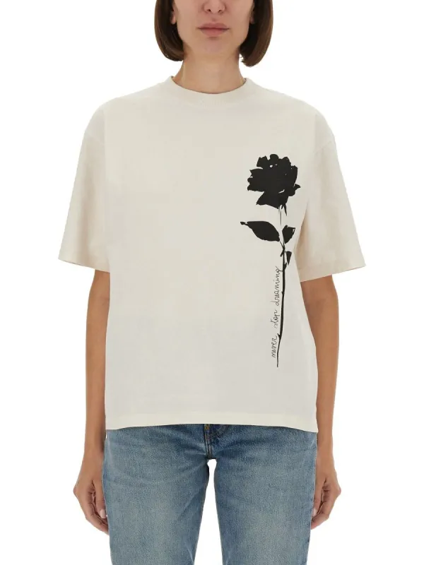WHITE T-SHIRT WITH ROSE sold by Lord & Taylor