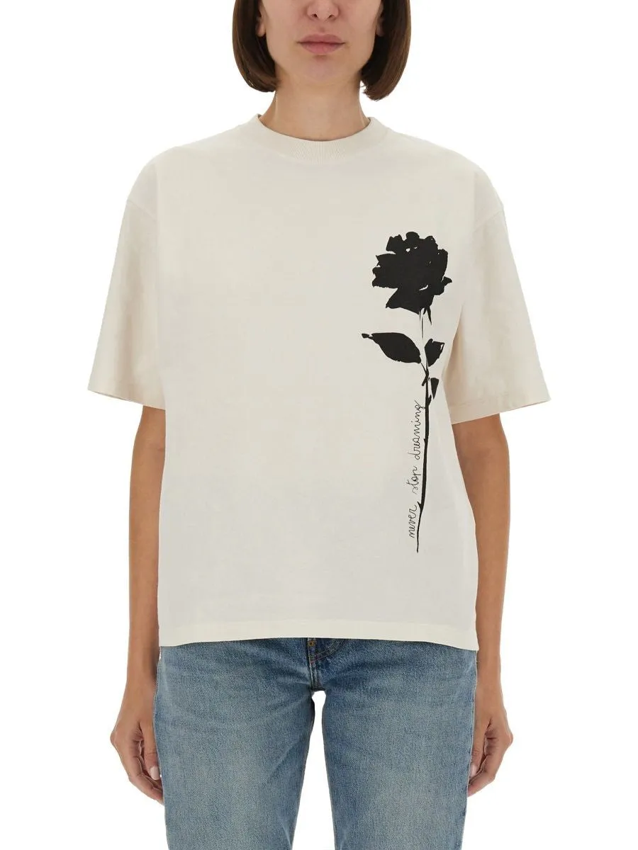 WHITE T-SHIRT WITH ROSE sold by Lord & Taylor