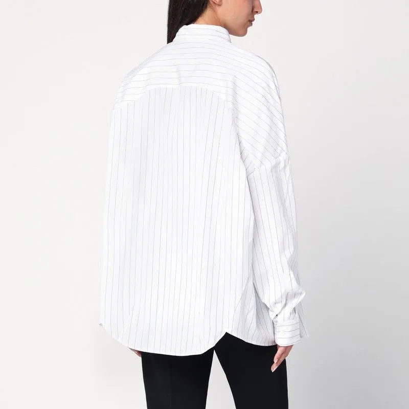 WIDE WHITE PINSTRIPED SHIRT sold by Lord & Taylor