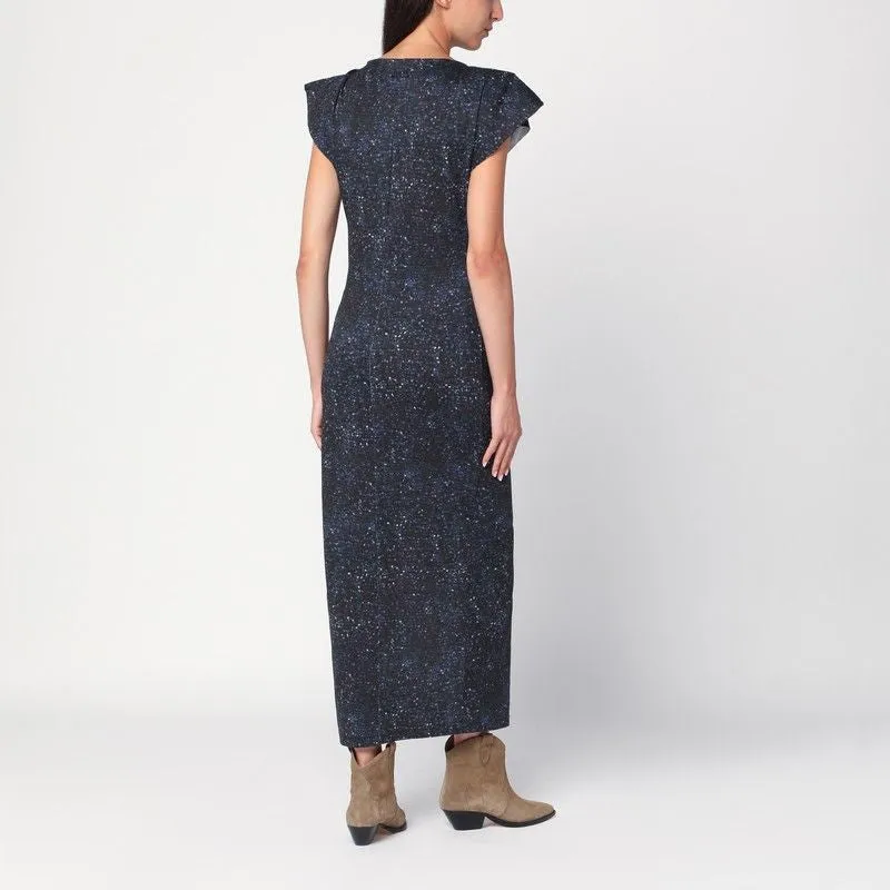 MID-LENGTH DRESS WITH MIDNIGHT BLUE PRINT sold by Lord & Taylor
