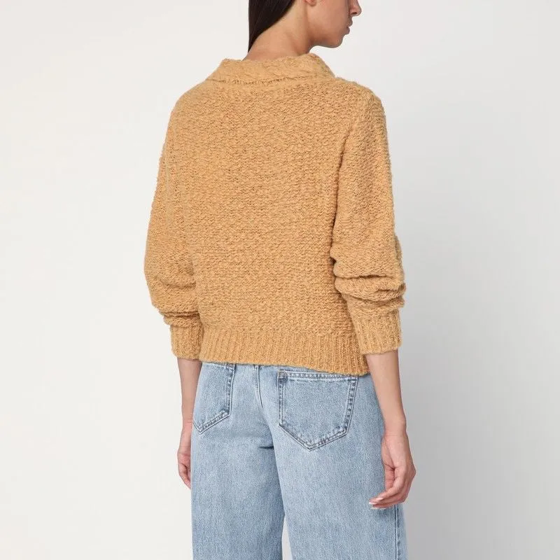 CARAMEL-COLOURED ROMANE SWEATER WITH CABLE KNIT sold by Lord & Taylor