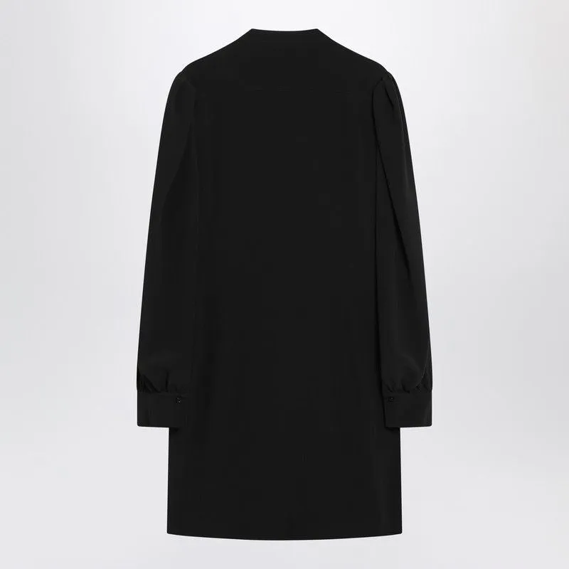 BLACK RUFFLED DRESS IN SILK BLEND sold by Lord & Taylor