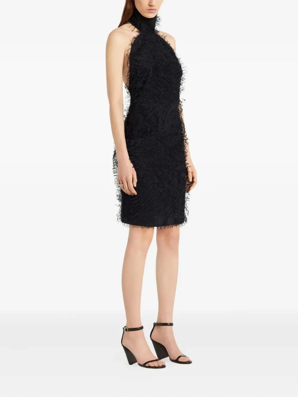 FRINGED HALTER NECK DRESS sold by Lord & Taylor product image thumbnail 3