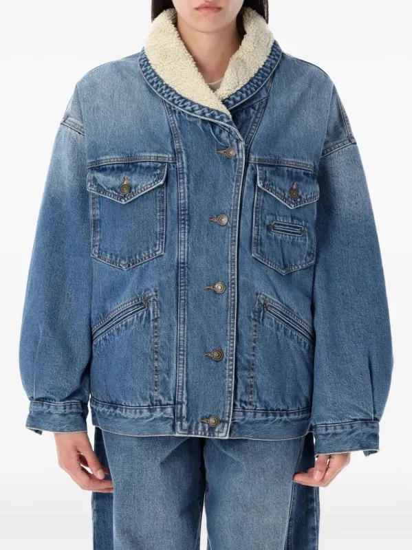DENIM JACKET WITH SHERPA COLLAR PIMIA sold by Lord & Taylor