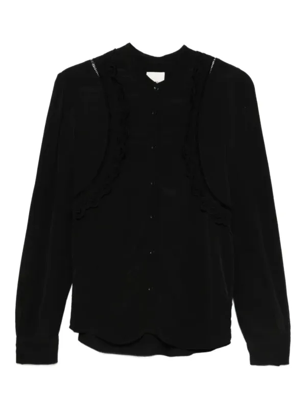 LONG-SLEEVE BLOUSE WITH LACE INSERT made by Isabel Marant