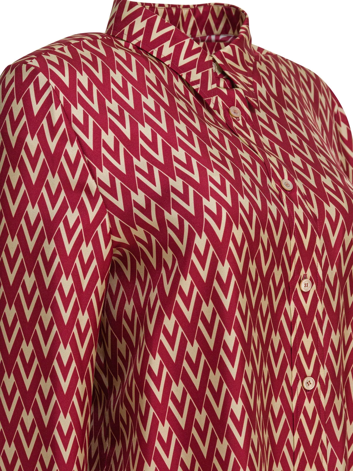 RED SILK SHIRT sold by Lord & Taylor product image thumbnail 4
