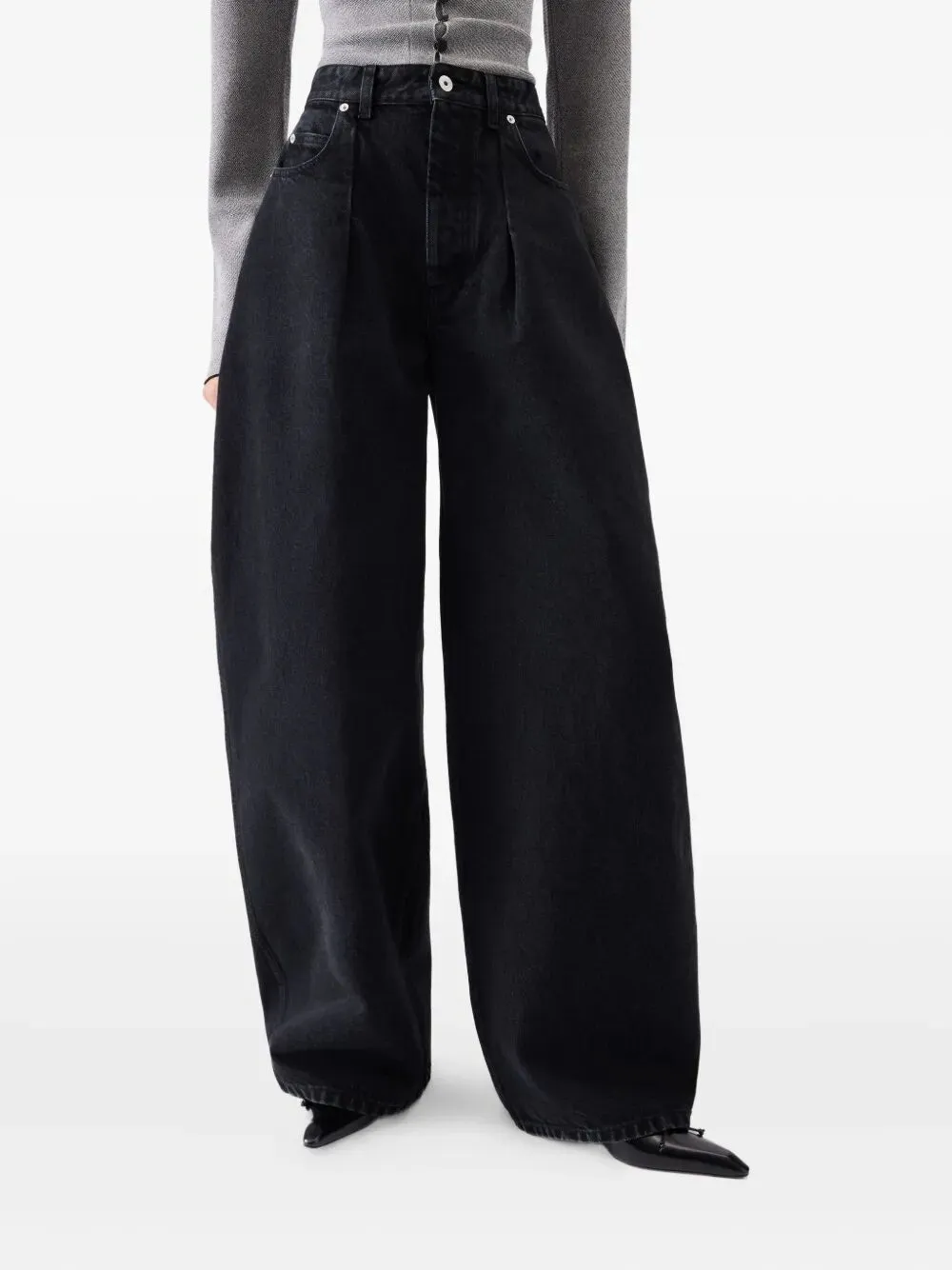 HIGH-RISE DENIM PANTS sold by Lord & Taylor product image thumbnail 3