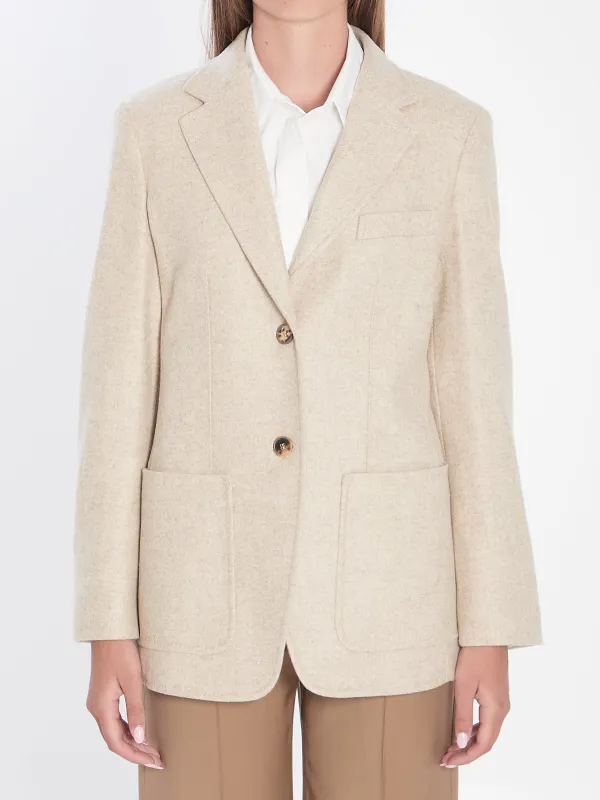 SINGLE-BREASTED BLAZER IN SHETLAND sold by Lord & Taylor