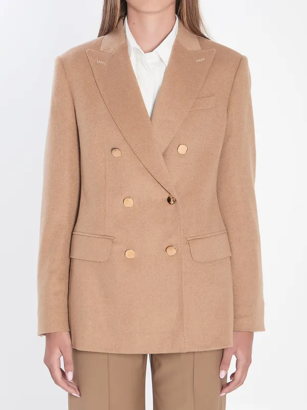 DOUBLE-BREASTED BLAZER IN CAMEL made by MaxMara