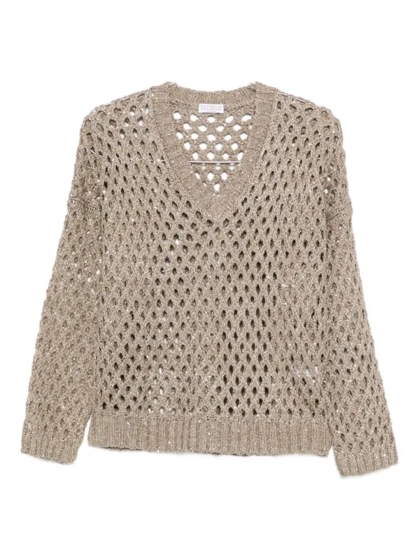 OPEN-KNIT V-NECKED SWEATER sold by Lord & Taylor