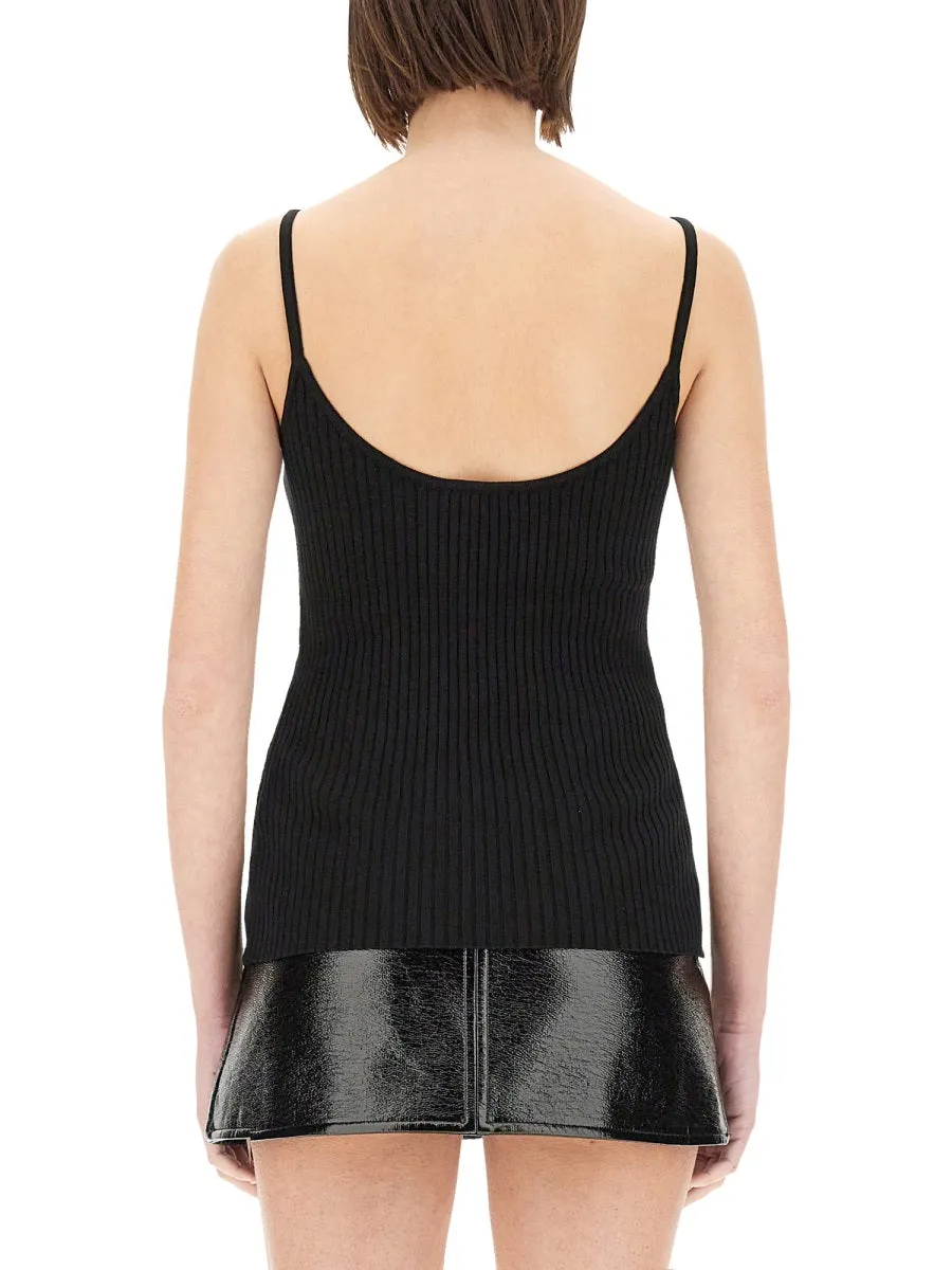 LOGO KNITTED TANK TOP sold by Lord & Taylor product image thumbnail 3