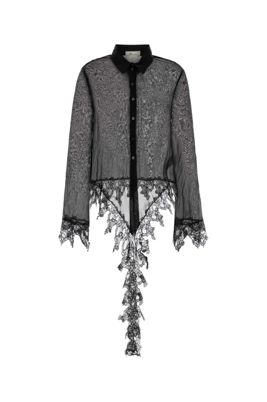 BLACK CHIFFON SHIRT sold by Lord & Taylor