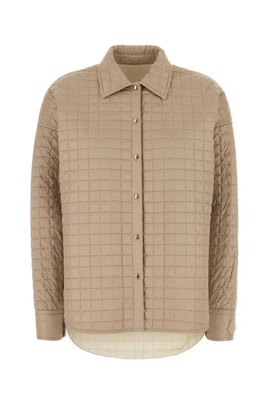 BEIGE POLYESTER SHIRT made by Moncler
