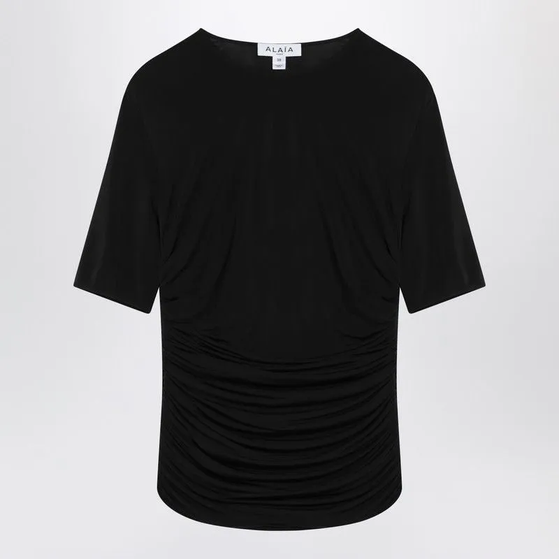 BLACK FITTED T-SHIRT IN JERSEY sold by Lord & Taylor