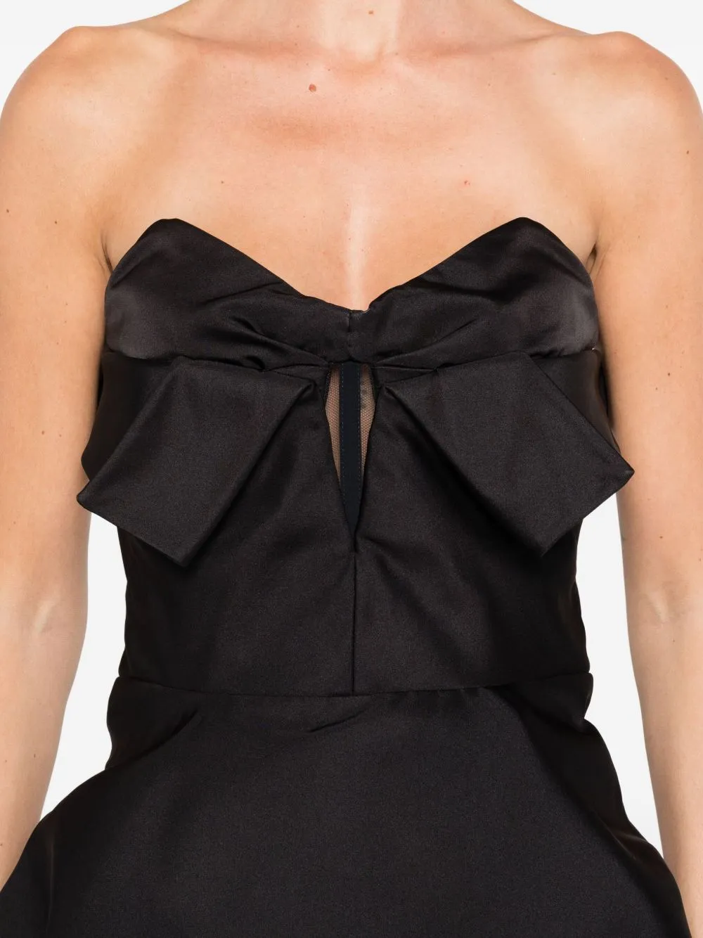 BLACK POLYESTER SILK TOP sold by Lord & Taylor product image thumbnail 3