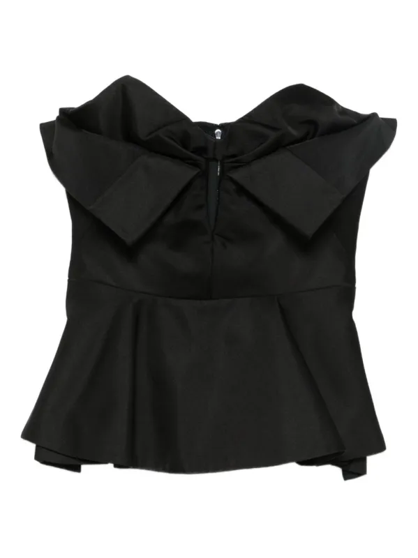 BLACK POLYESTER SILK TOP made by Alexander McQueen