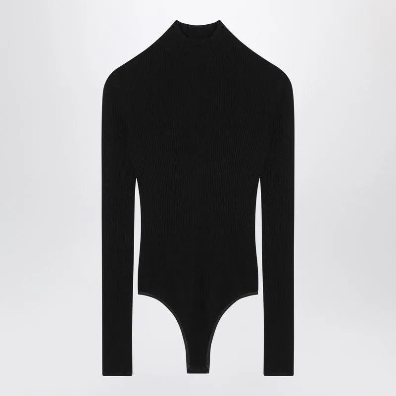 BLACK RIBBED TURTLENECK BODY sold by Lord & Taylor