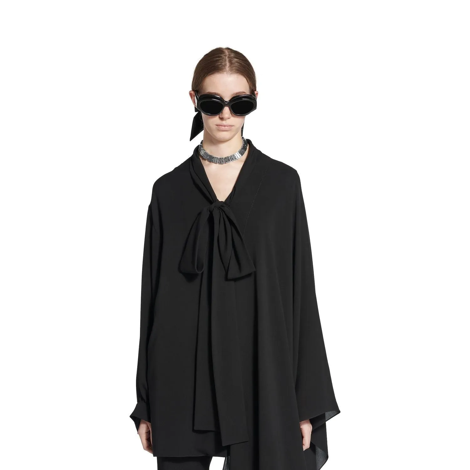 BLACK SILK SHIRT sold by Lord & Taylor product image thumbnail 3