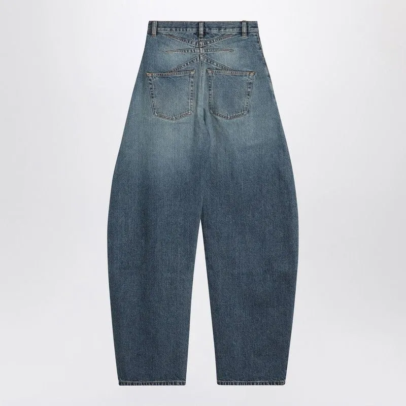 ROUNDED BLUE JEANS WITH FADED EFFECT sold by Lord & Taylor product image thumbnail 2