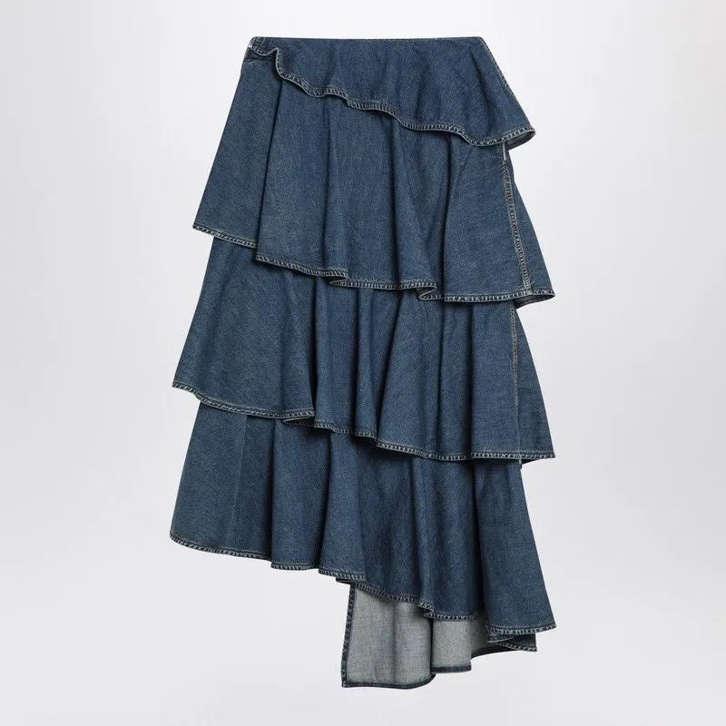 ASYMMETRICAL SPIRAL DENIM SKIRT sold by Lord & Taylor product image thumbnail 2