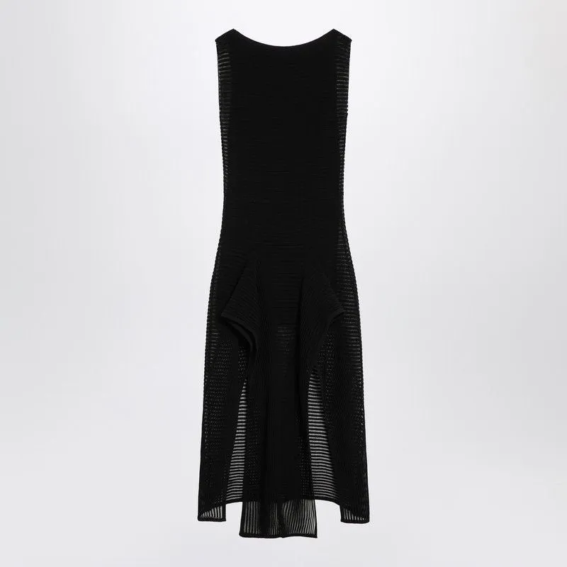 BLACK KNIT DRESS WITH RUCHES sold by Lord & Taylor