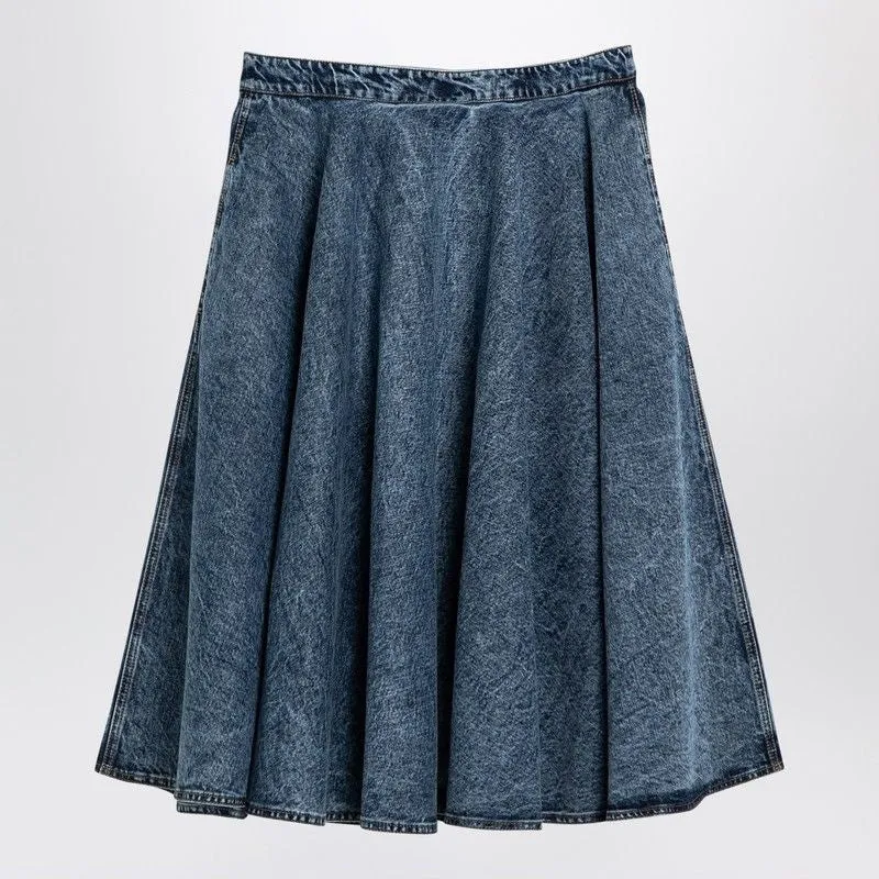 DENIM MIDI SKIRT WITH KNITTED SASH sold by Lord & Taylor product image thumbnail 2
