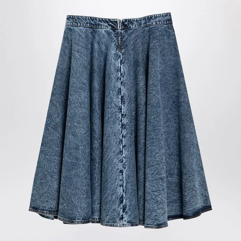 DENIM MIDI SKIRT WITH KNITTED SASH sold by Lord & Taylor