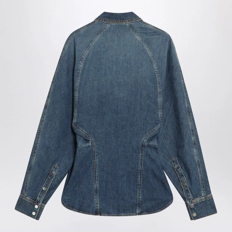 ROUNDED BLUE DENIM SHIRT sold by Lord & Taylor product image thumbnail 2