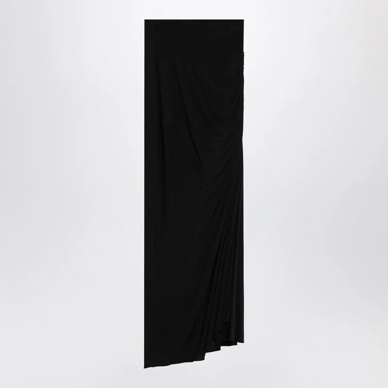LONG DRAPED BLACK SKIRT IN JERSEY sold by Lord & Taylor product image thumbnail 2