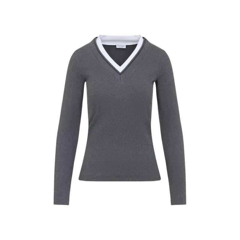 RIBBED LONG SLEEVES TOP sold by Lord & Taylor