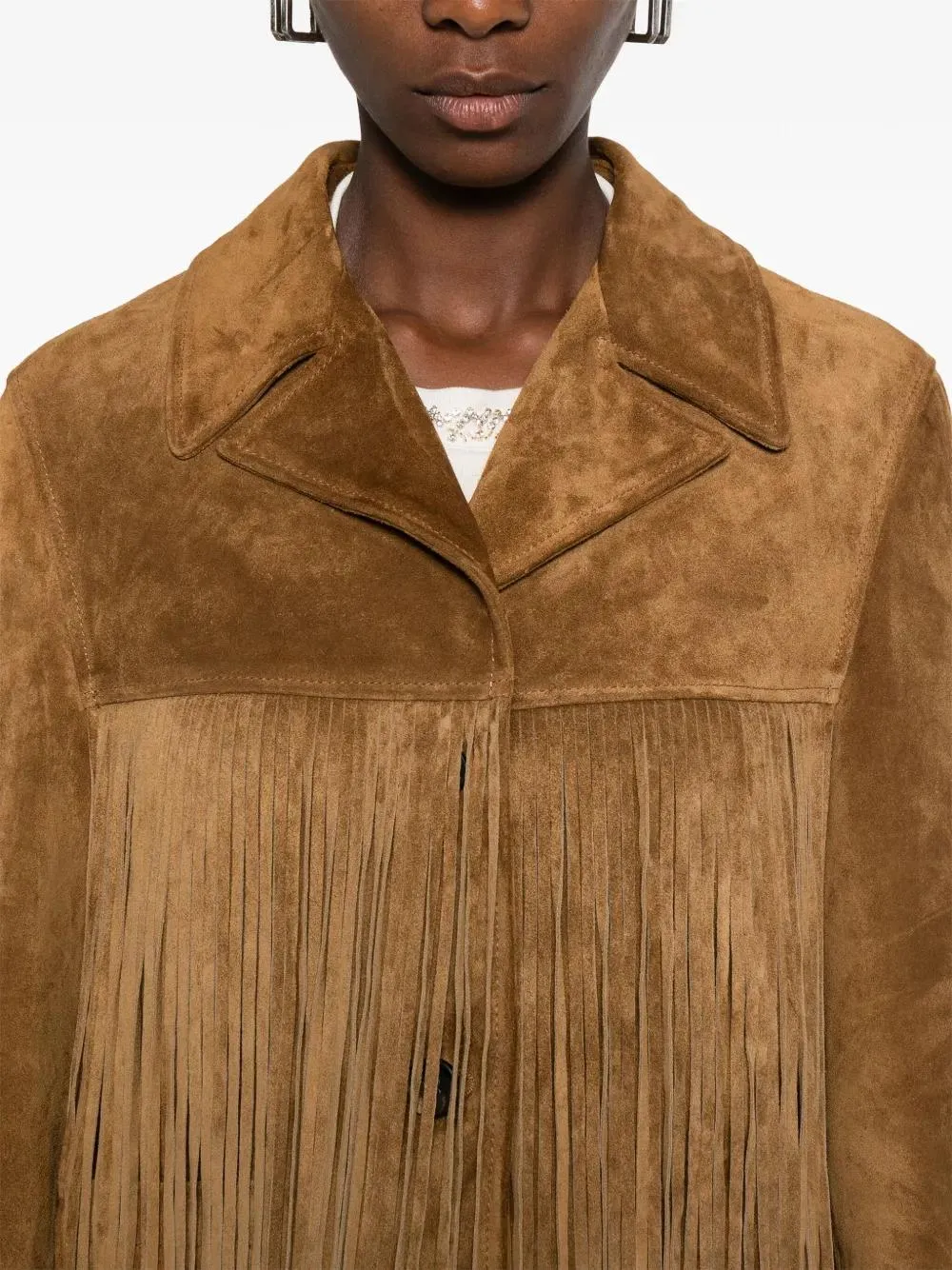 FRINGED LEATHER JACKET sold by Lord & Taylor product image thumbnail 5