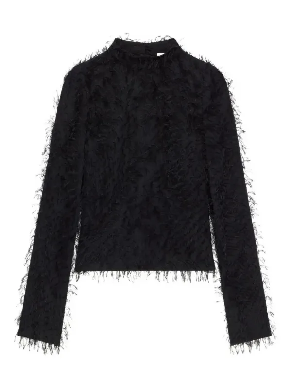 LONG-SLEEVE TOP WITH FEATHER DETAILS sold by Lord & Taylor