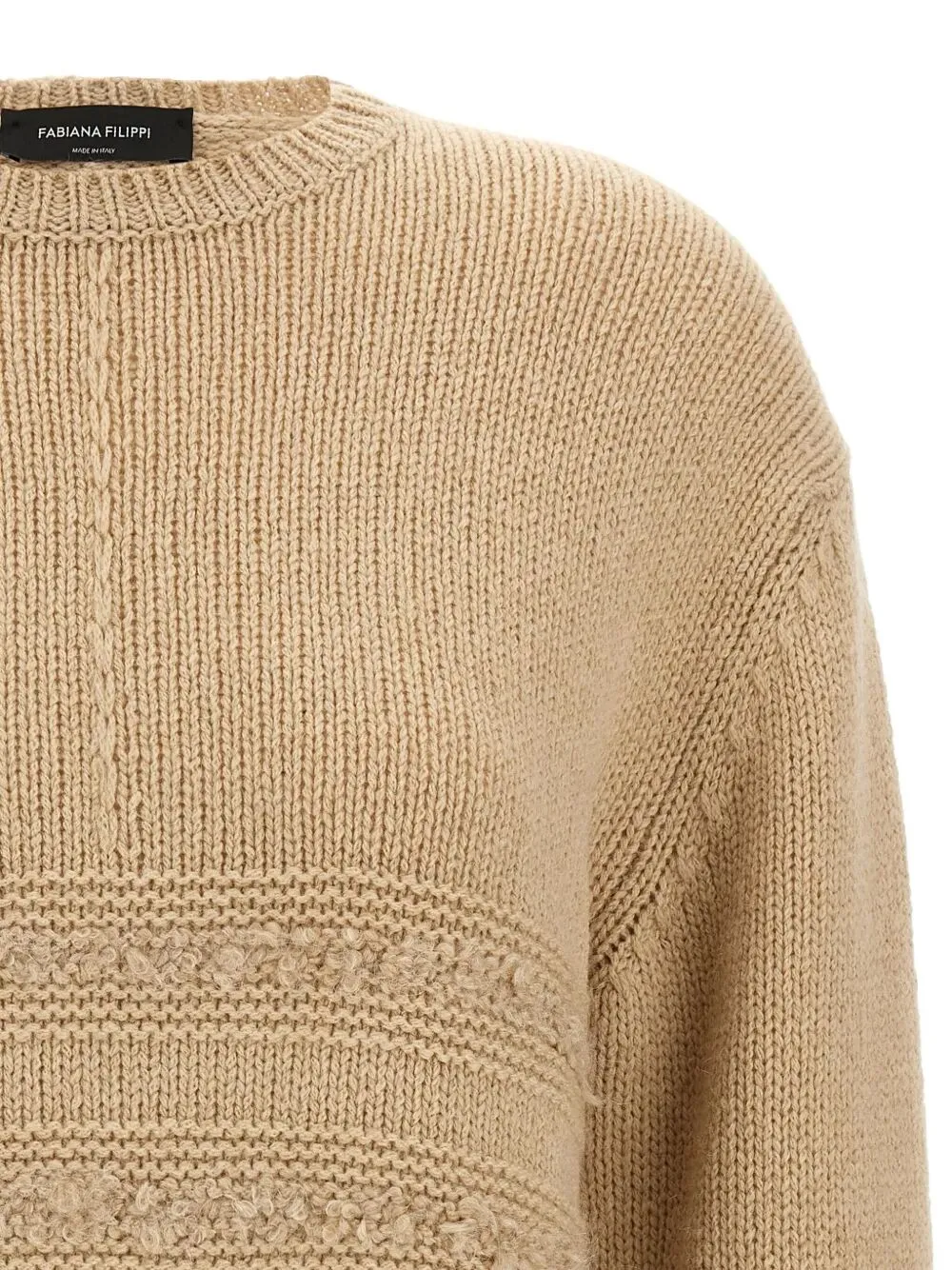 BOUCLE INSERT CREW NECK SWEATER sold by Lord & Taylor product image thumbnail 5