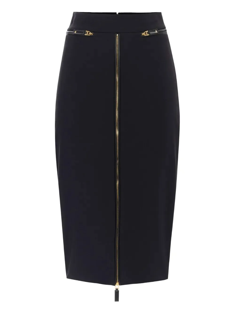 ZIP-FRONT CREPE MIDI SKIRT sold by Lord & Taylor