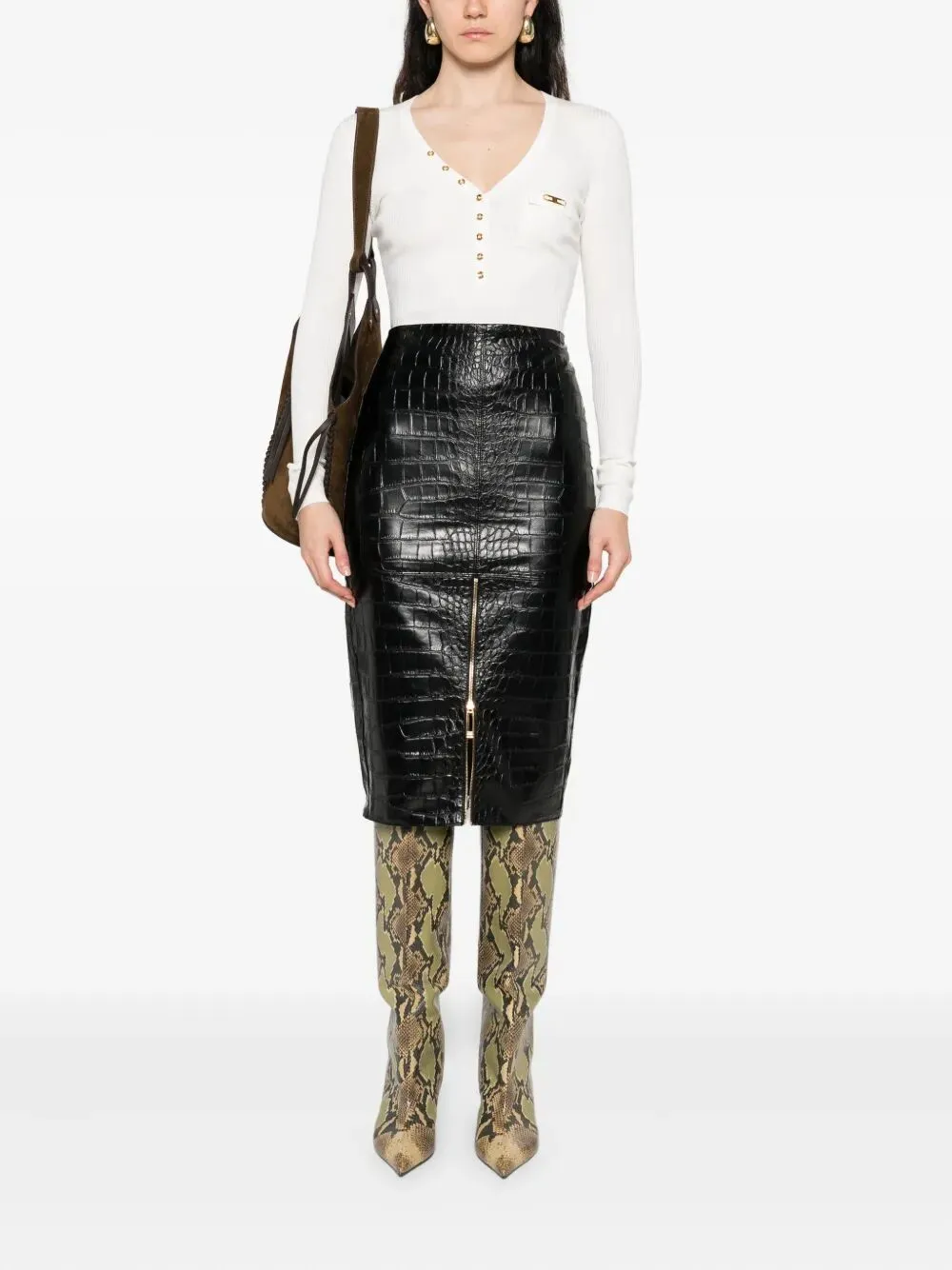 RIBBED TOP WITH BUTTON DETAILS sold by Lord & Taylor product image thumbnail 5