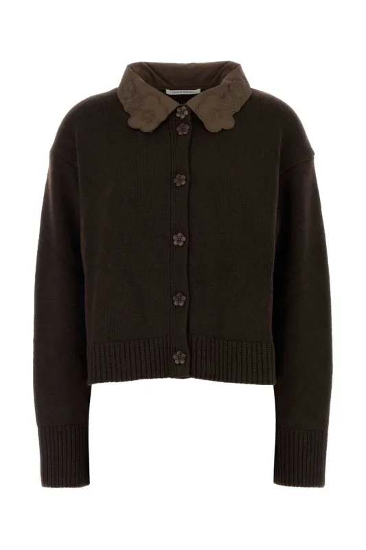 BROWN CASHMERE BLEND BIBI CARDIGAN sold by Lord & Taylor