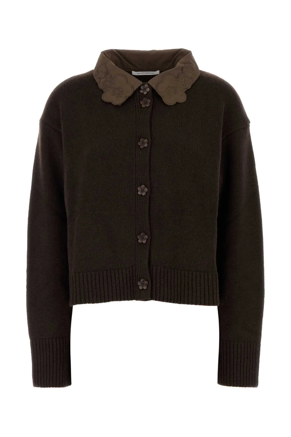 BROWN CASHMERE BLEND BIBI CARDIGAN sold by Lord & Taylor