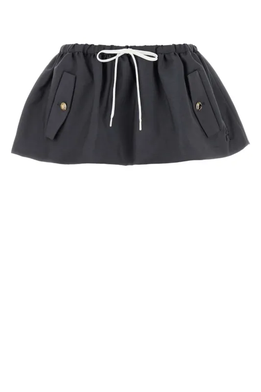 DARK GREY MOHAIR BLEND MINI SKIRT sold by Lord & Taylor