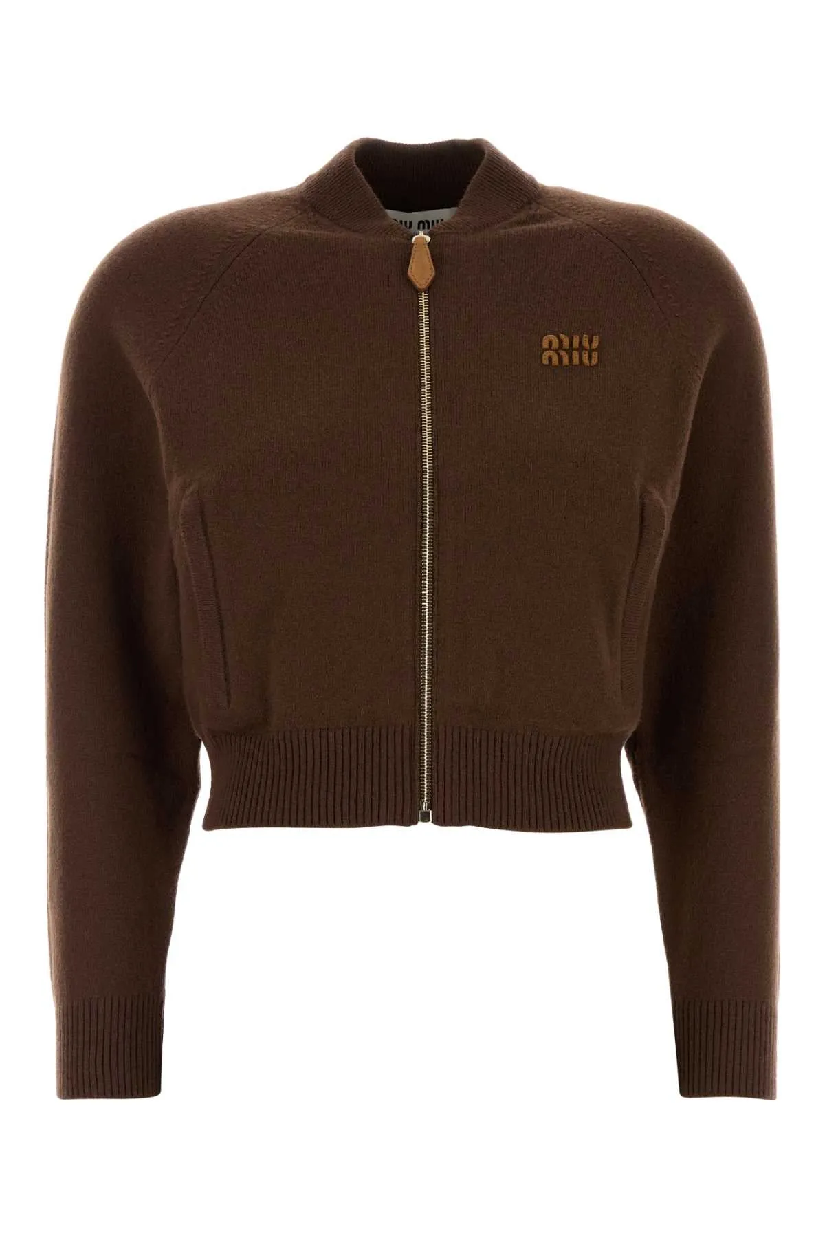 BROWN STRETCH CASHMERE BLEND CARDIGAN sold by Lord & Taylor