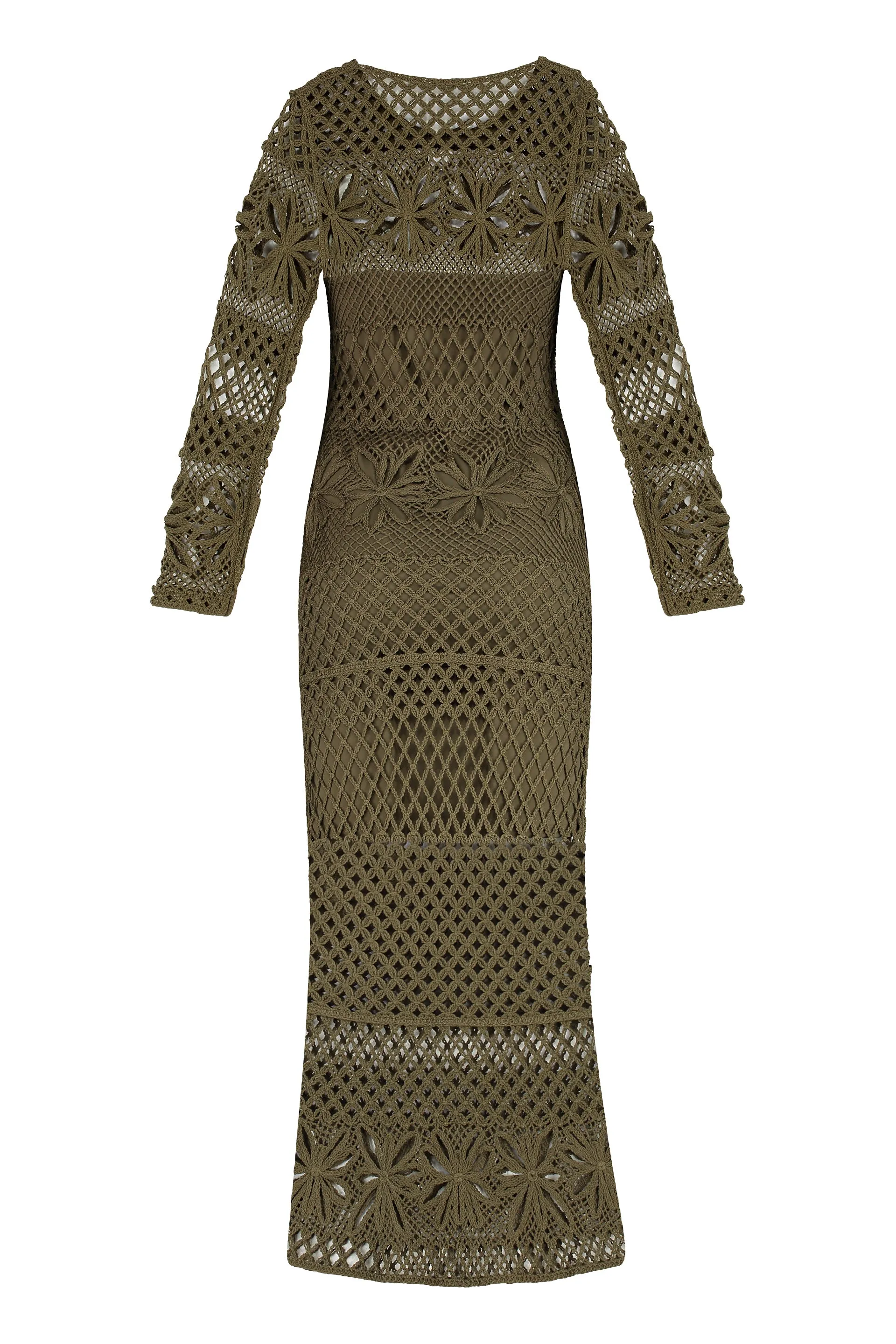 OPENWORK-KNIT LONG DRESS sold by Lord & Taylor product image thumbnail 2