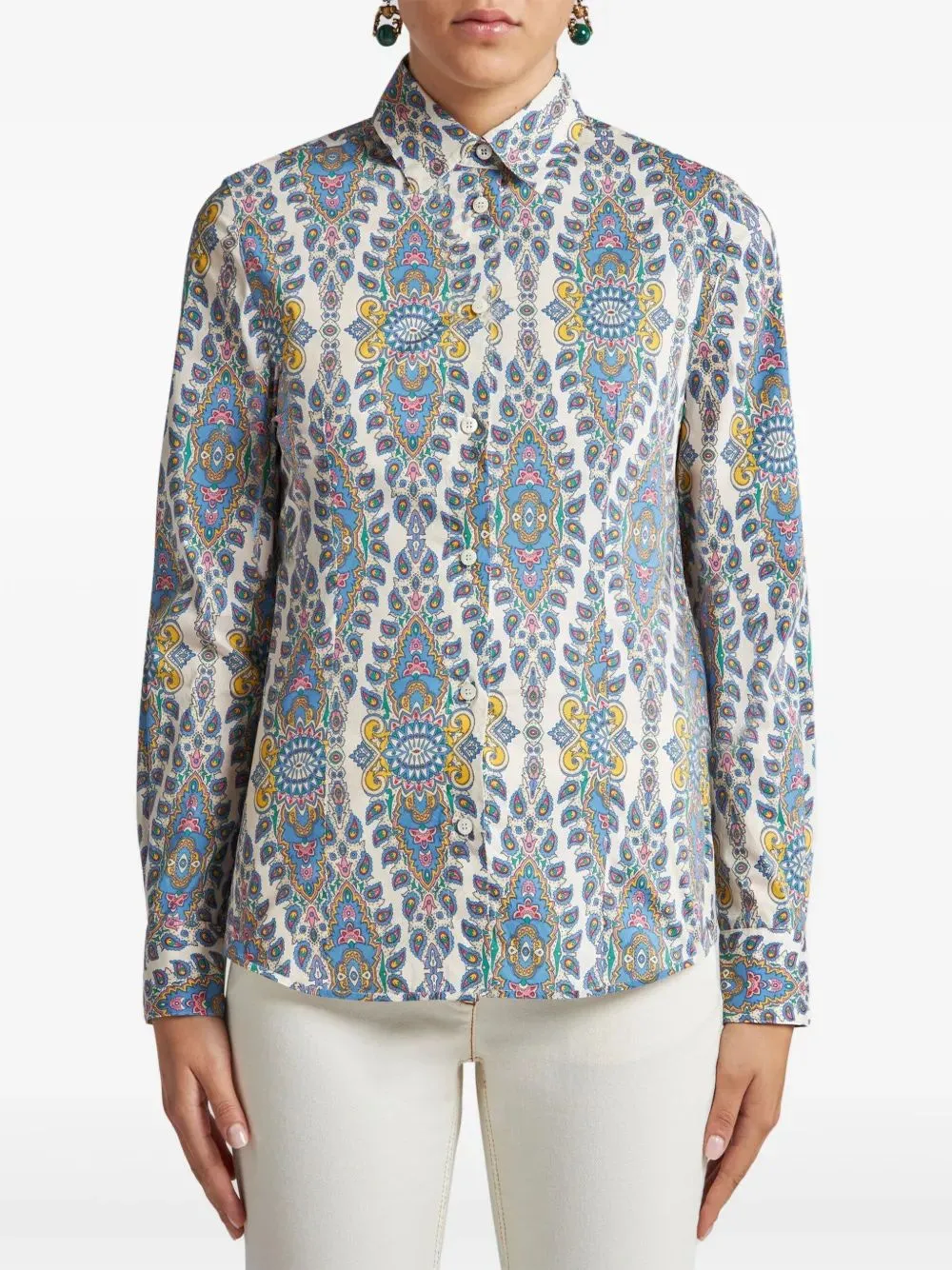 PRINTED COTTON POPLIN SHIRT sold by Lord & Taylor product image thumbnail 2