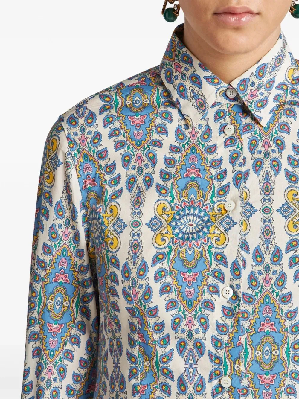 PRINTED COTTON POPLIN SHIRT sold by Lord & Taylor product image thumbnail 4