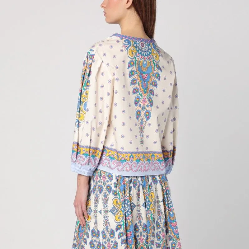 PRINTED COTTON BLOUSE sold by Lord & Taylor product image thumbnail 2