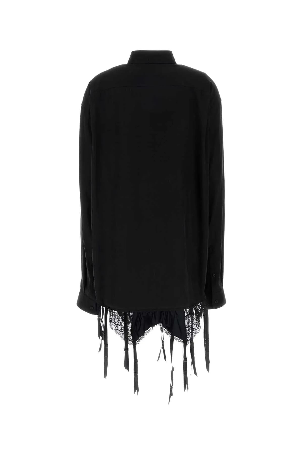 BLACK LYOCELL OVERSIZE SHIRT sold by Lord & Taylor product image thumbnail 2