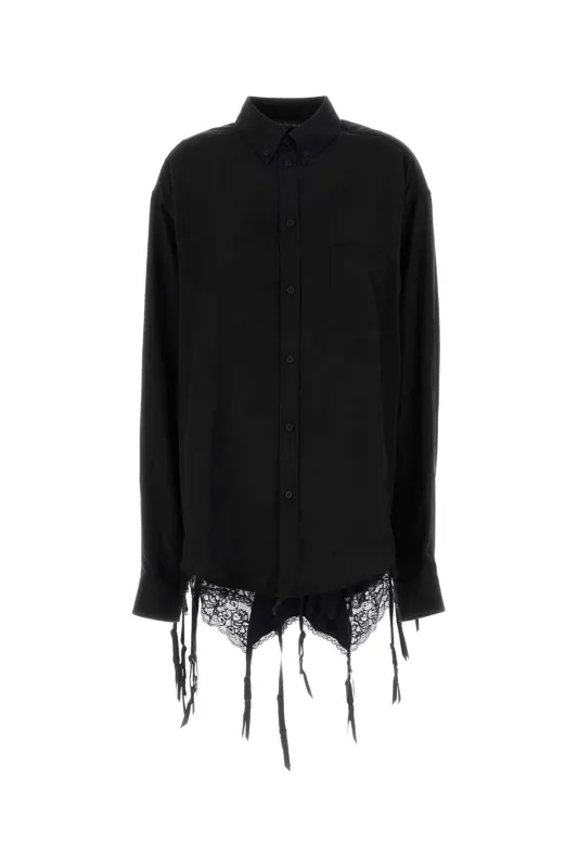 BLACK LYOCELL OVERSIZE SHIRT sold by Lord & Taylor