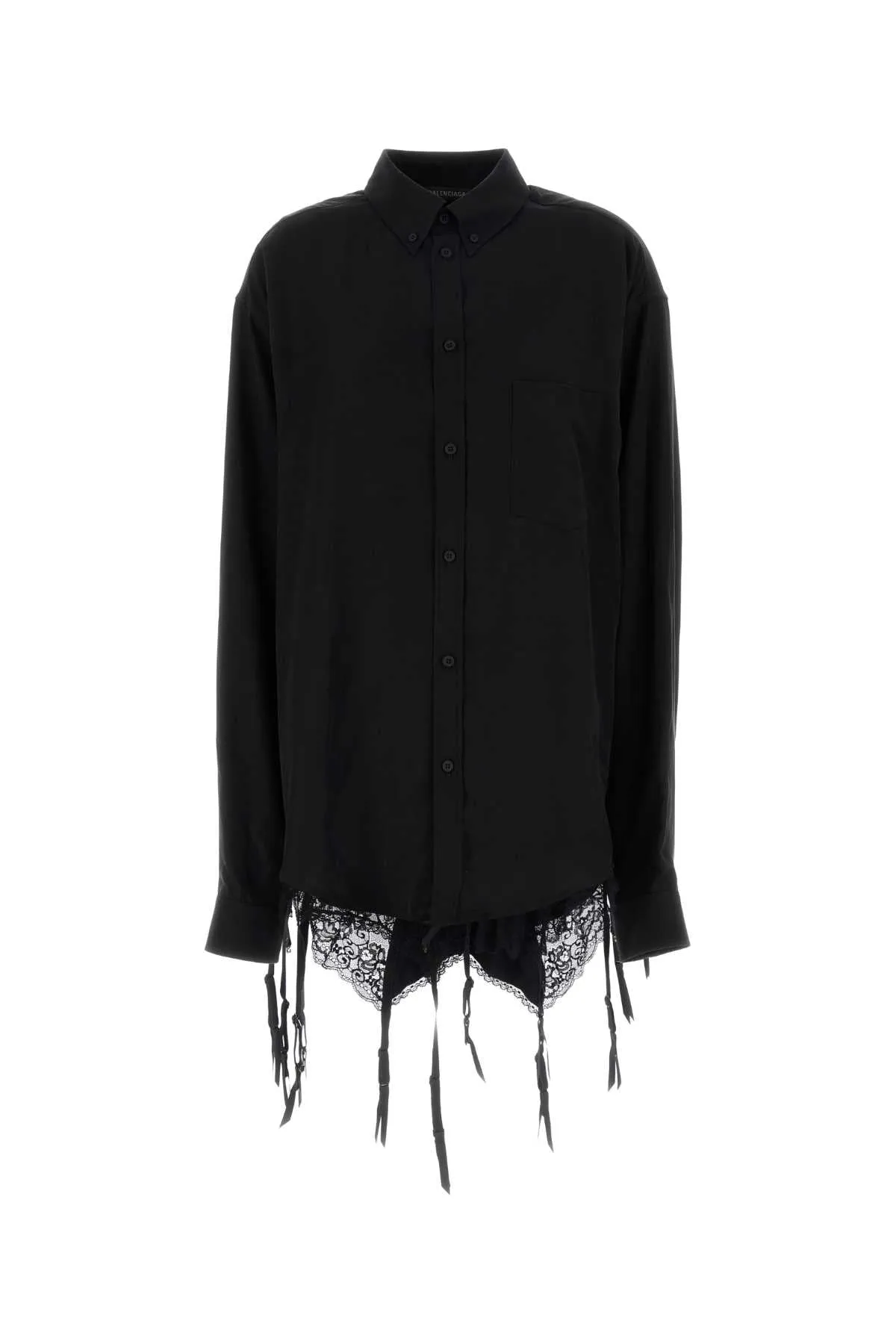BLACK LYOCELL OVERSIZE SHIRT sold by Lord & Taylor