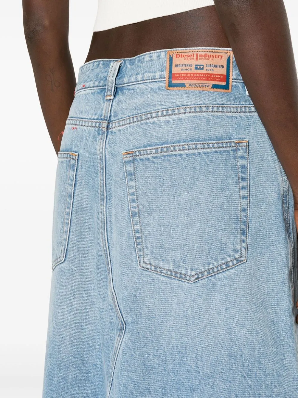 DENIM LONG SKIRT sold by Lord & Taylor product image thumbnail 4