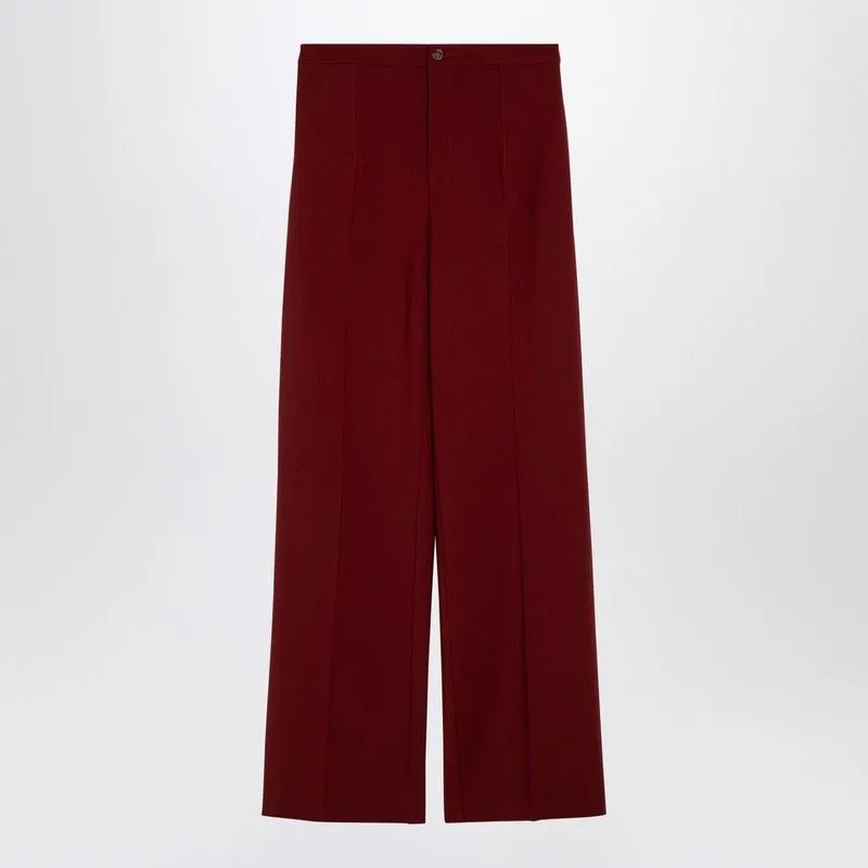 BURGUNDY WOOL PALAZZO TROUSERS sold by Lord & Taylor