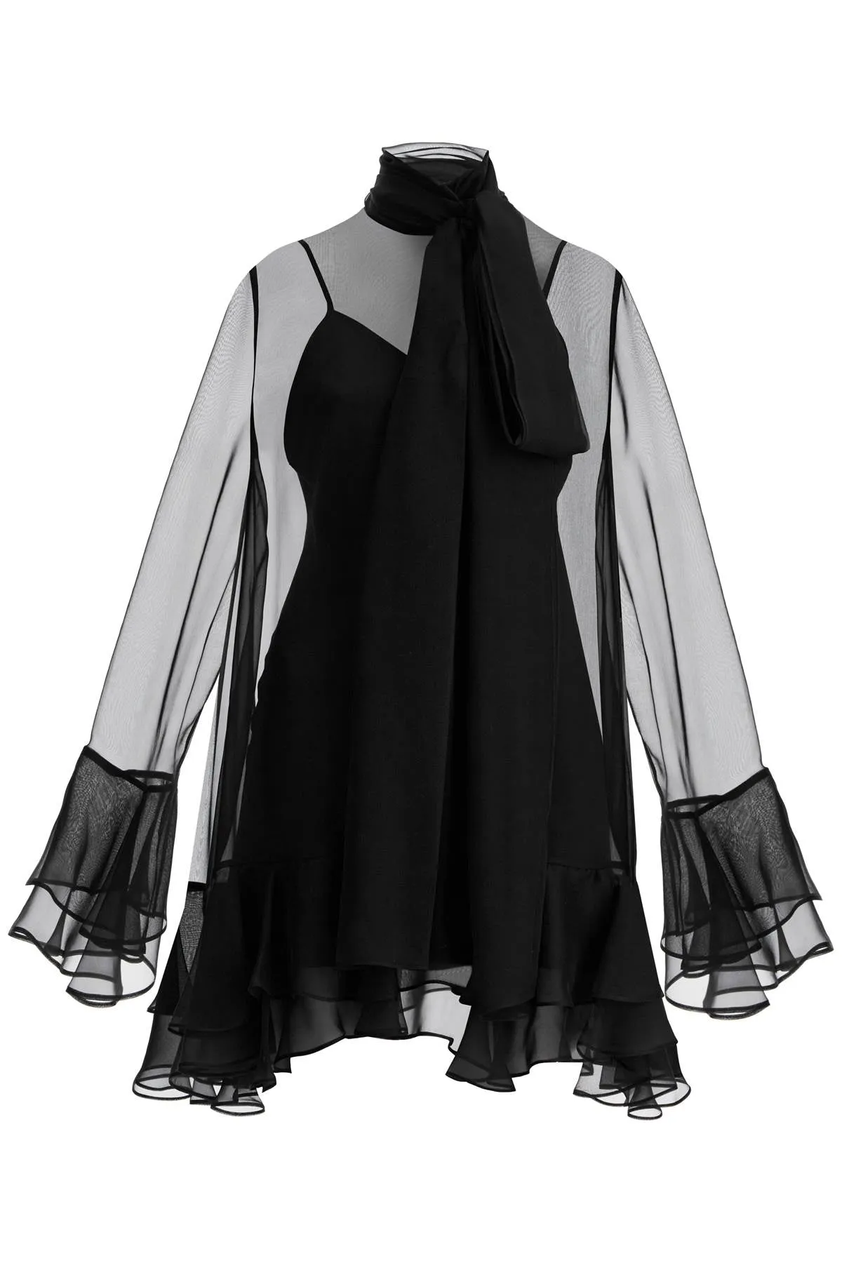 SEMI TRANSPARENT BLACK SILK DRESS sold by Lord & Taylor